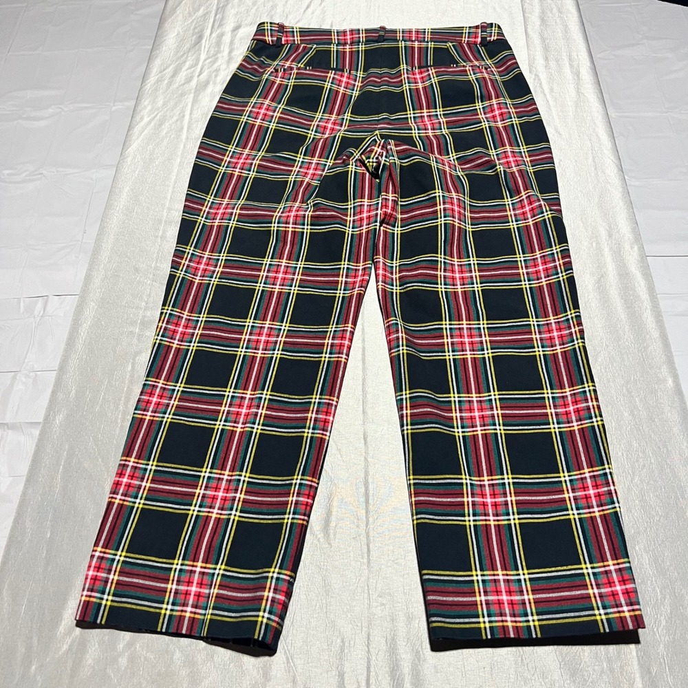 J.Crew Kallie‎ Pant Womens Size 8 Stewart Tartan Plaid Straight Leg Holiday Sass - Picture 2 of 14
